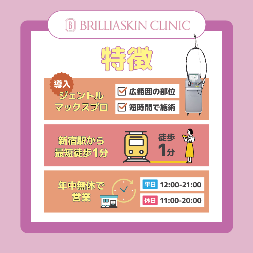 ブリリアスキンクリニックの特徴