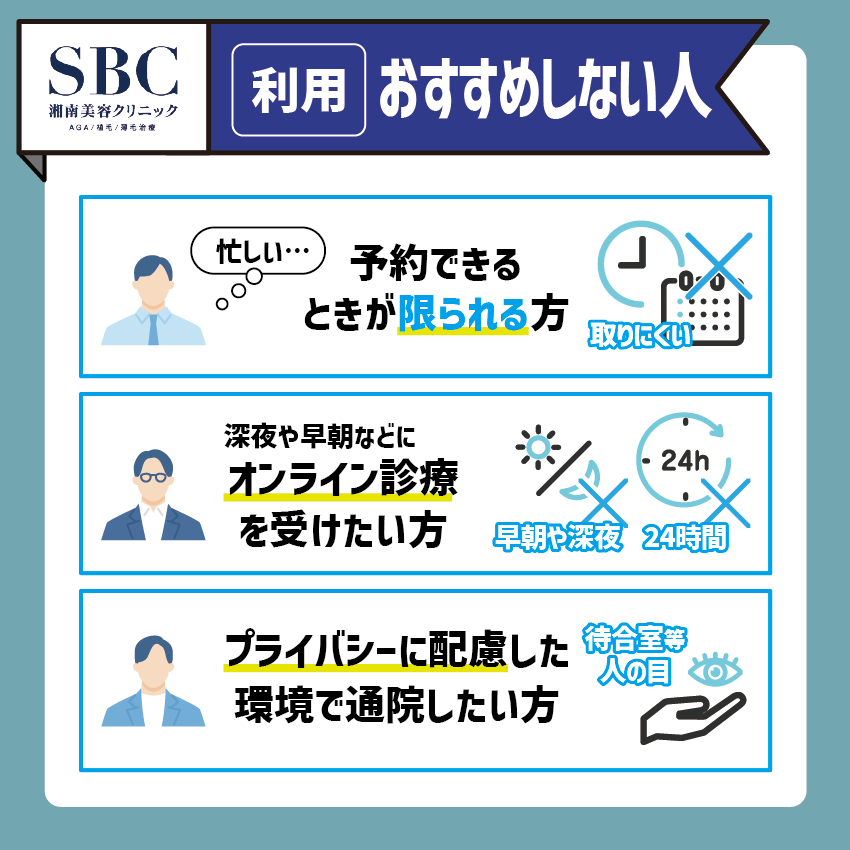 湘南美容クリニックが向いていない方の特徴解説画像