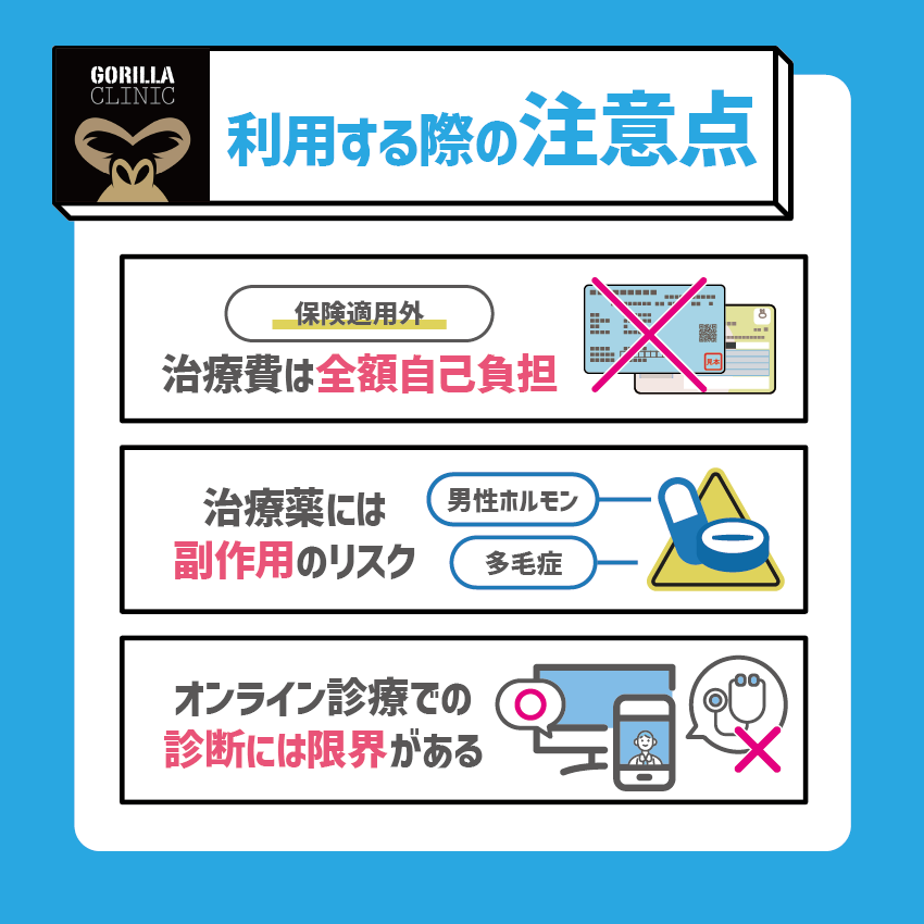 ゴリラクリニックを利用する際の注意点解説画像
